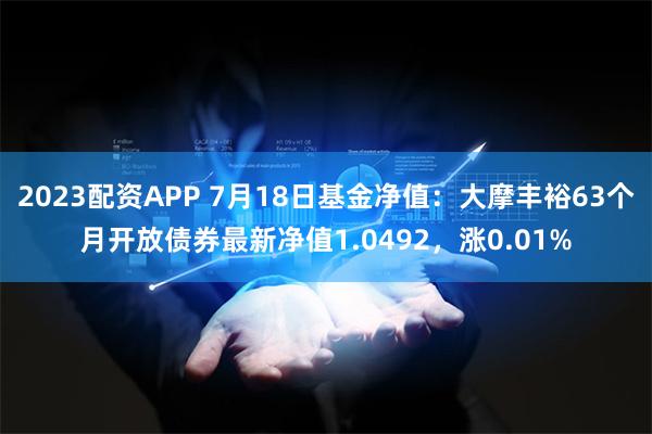 2023配资APP 7月18日基金净值：大摩丰裕63个月开放债券最新净值1.0492，涨0.01%