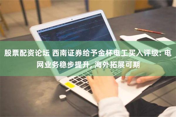 股票配资论坛 西南证券给予金杯电工买入评级: 电网业务稳步提升, 海外拓展可期